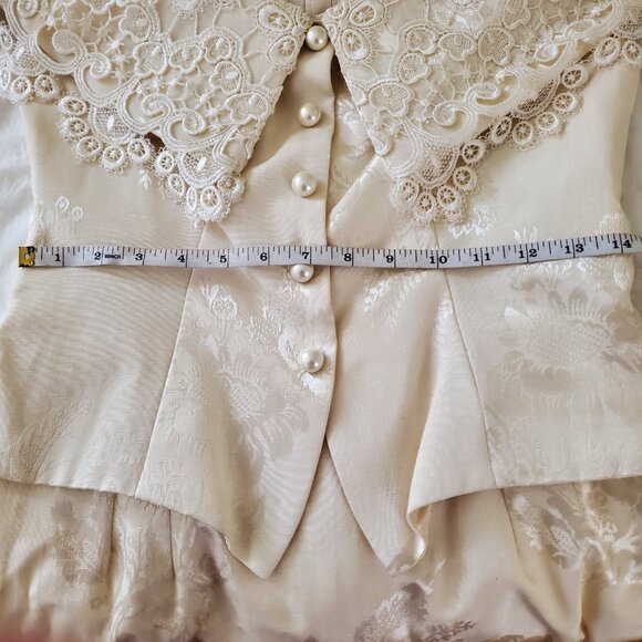 Vintage Ivory Dress, Cachet by Bari Protas - Picture 10 of 11